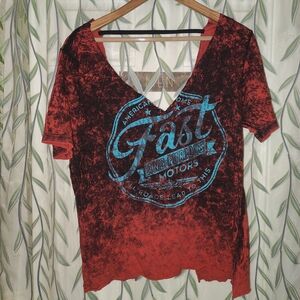 Affliction Fast & furious Cut Out Tee